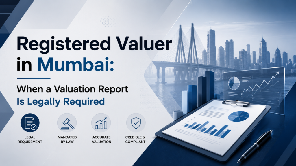 Registered valuer in Mumbai reviewing a share valuation report