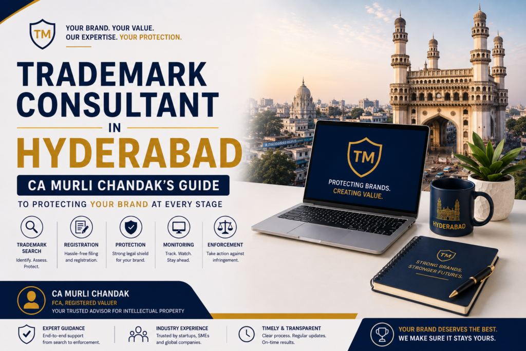 Trademark Consultant in Hyderabad: CA Murli Chandak’s Guide to Protecting Your Brand at Every Stage