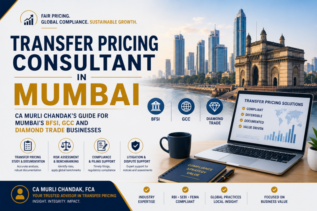 Transfer Pricing Consultant in Mumbai: CA Murli Chandak’s Guide for Mumbai’s BFSI, GCC and Diamond Trade Businesses